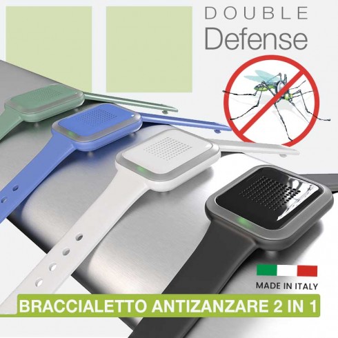 Braccialetto Antizanzare Sonico e Ultrasonico 2 in 1 Colpharma