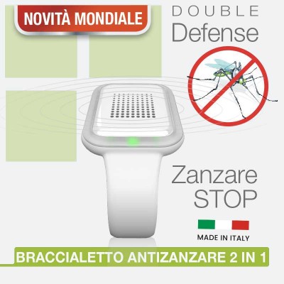 Braccialetto Antizanzare Sonico e Ultrasonico 2 in 1 Colpharma